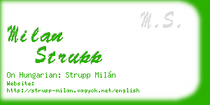 milan strupp business card